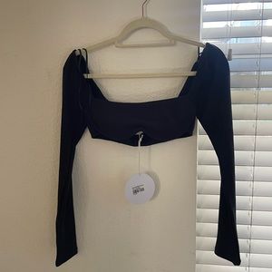 Princess Polly, black crop top